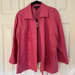 Talbots linen blazer jacket rose pink size 1XP Petite
